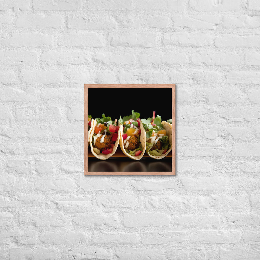 Falafel Tacos Framed poster 🤤 from Yumify.AI