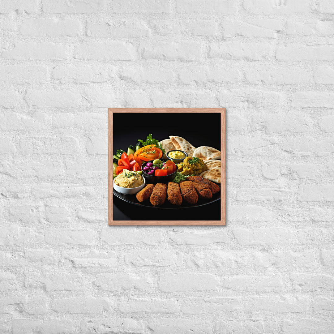 Falafel Platter Framed poster 🤤 from Yumify.AI