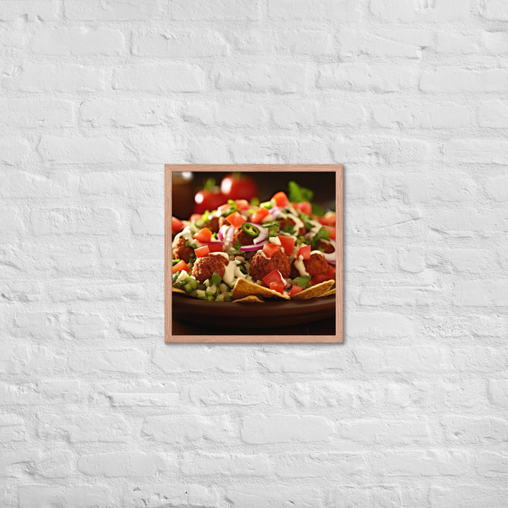 Falafel Nachos Framed poster 🤤 from Yumify.AI