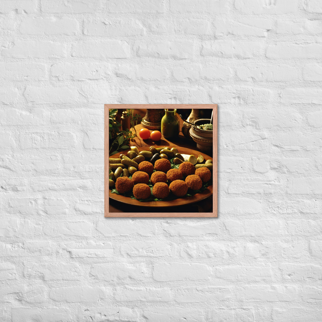 Falafel Mezze Framed poster 🤤 from Yumify.AI