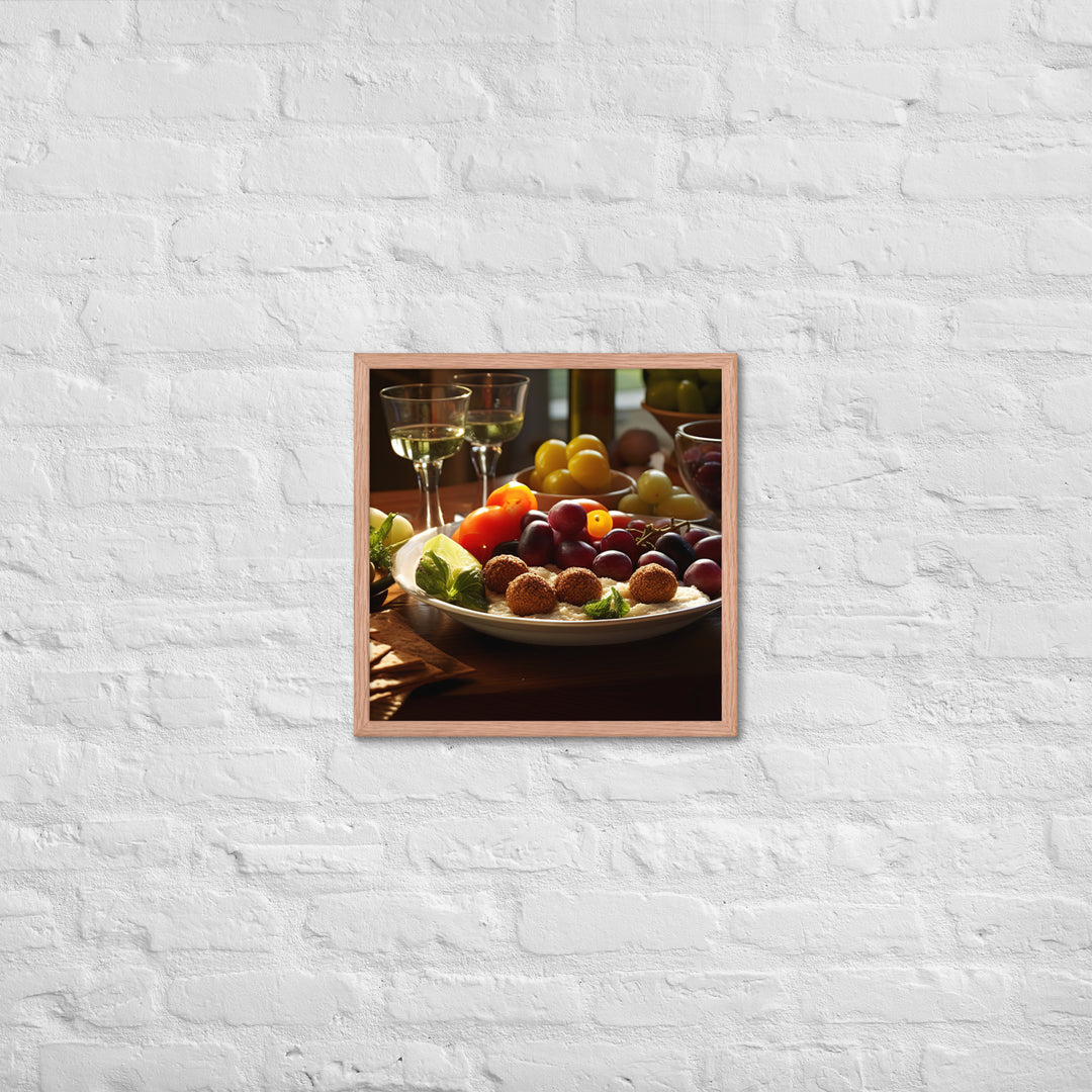 Falafel Mezze Framed poster 🤤 from Yumify.AI