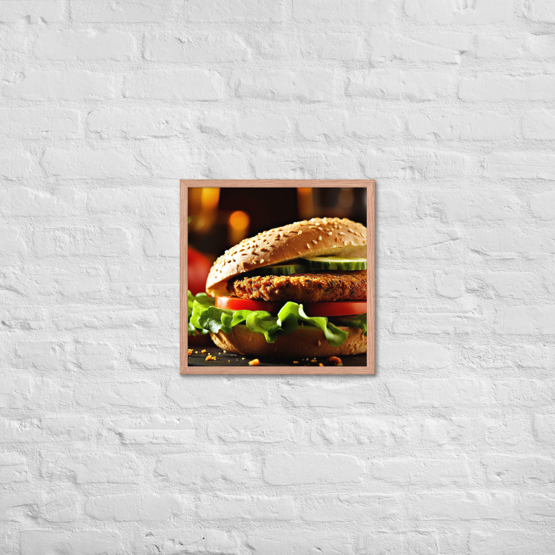 Falafel Burger Framed poster 🤤 from Yumify.AI