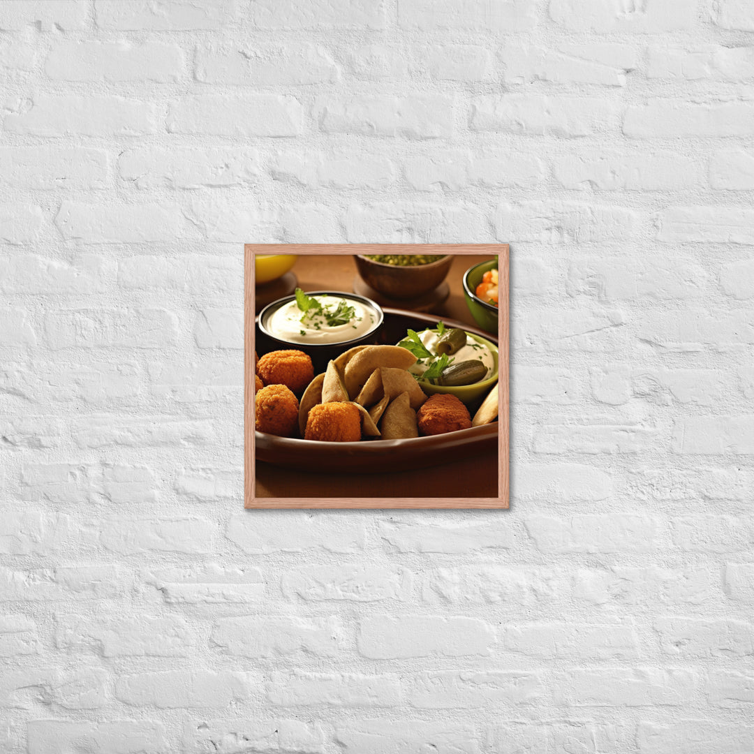 Falafel Mezze Framed poster 🤤 from Yumify.AI