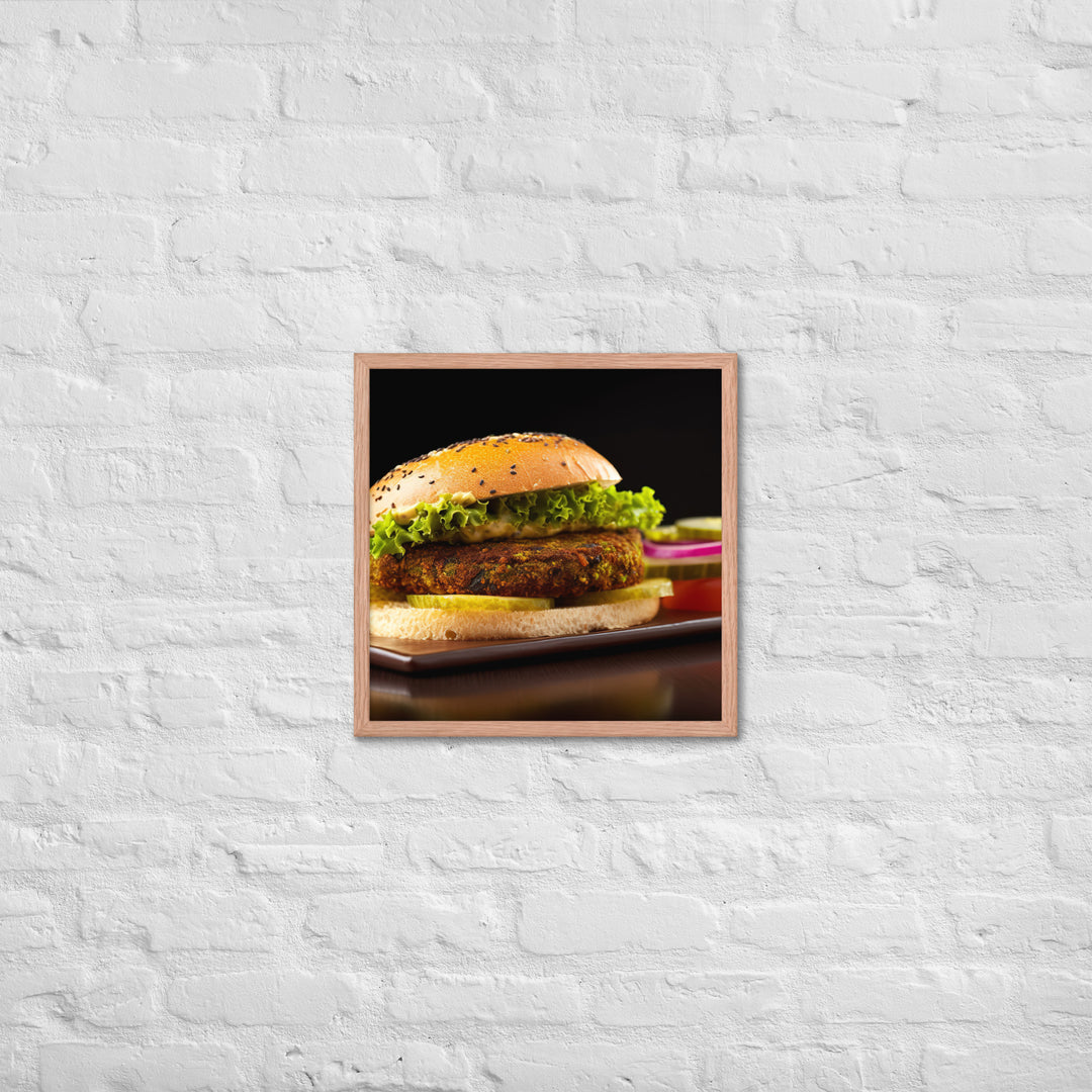 Falafel Burger Framed poster 🤤 from Yumify.AI