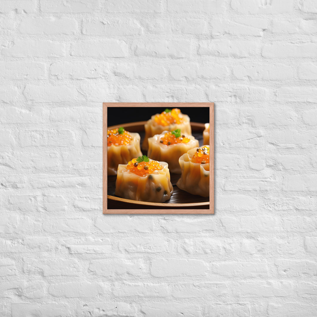 Steamed Siu Mai Framed poster 🤤 from Yumify.AI