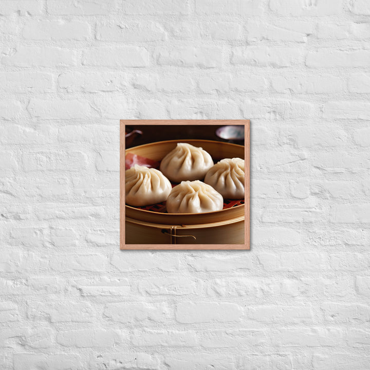 Steamed Pork Buns Framed poster 🤤 from Yumify.AI