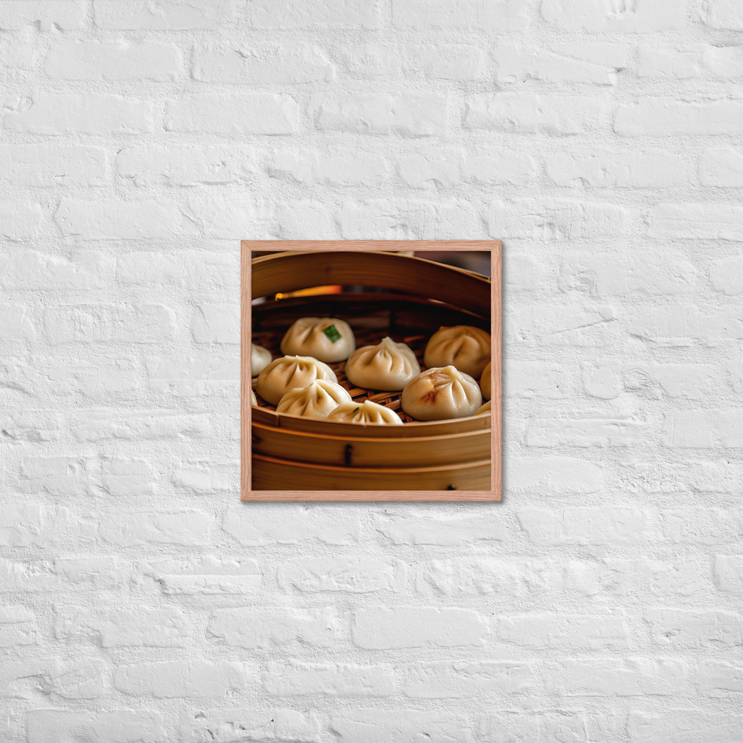 Steamed Pork Buns Framed poster 🤤 from Yumify.AI