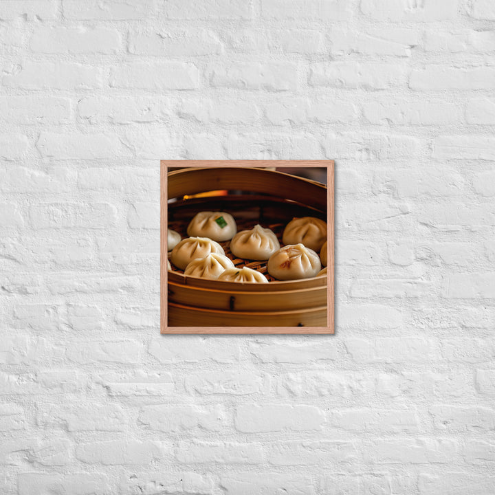 Steamed Pork Buns Framed poster 🤤 from Yumify.AI