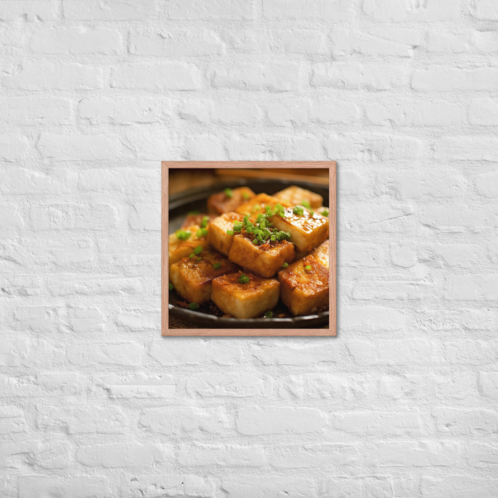 Pan Fried Turnip Cake Framed poster 🤤 from Yumify.AI