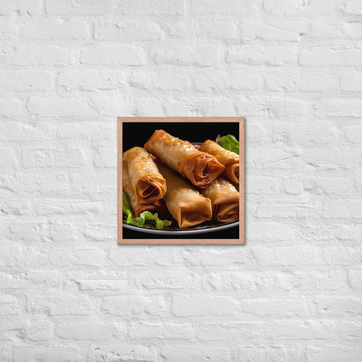 Deep Fried Spring Rolls Framed poster 🤤 from Yumify.AI