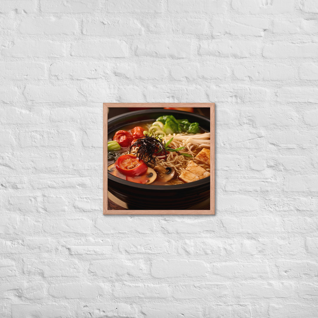 Vegetarian Ramen Framed poster 🤤 from Yumify.AI