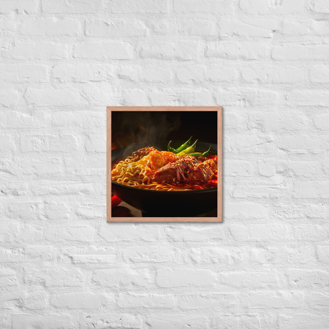 Spicy Ramen Framed poster 🤤 from Yumify.AI