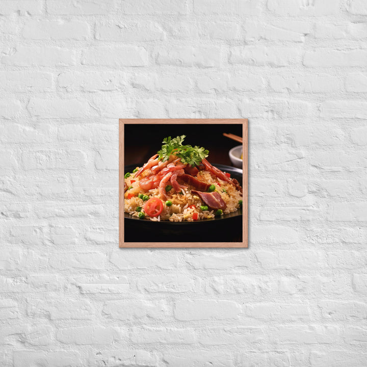 Yangzhou Fried Rice Framed poster 🤤 from Yumify.AI