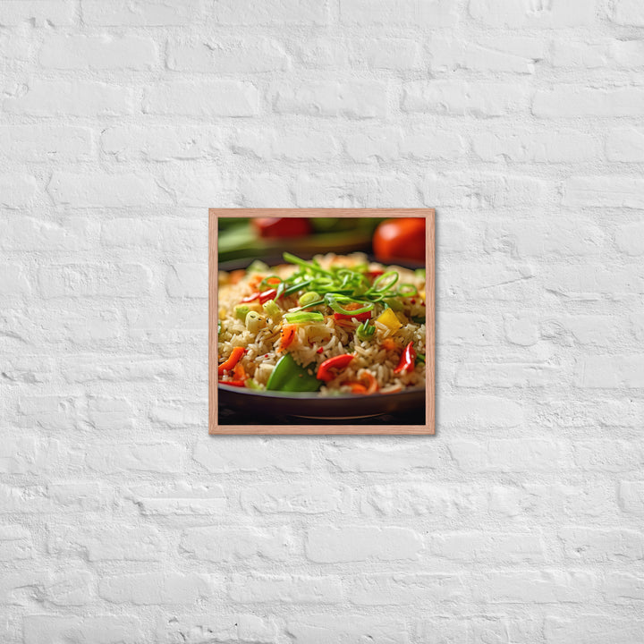 Vegetable Fried Rice Framed poster 🤤 from Yumify.AI