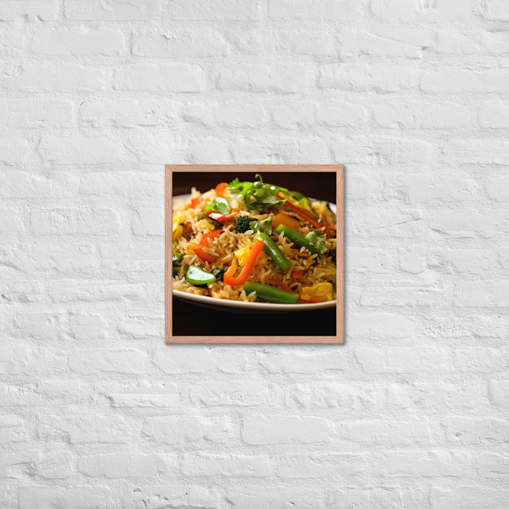 Vegetable Fried Rice Framed poster 🤤 from Yumify.AI