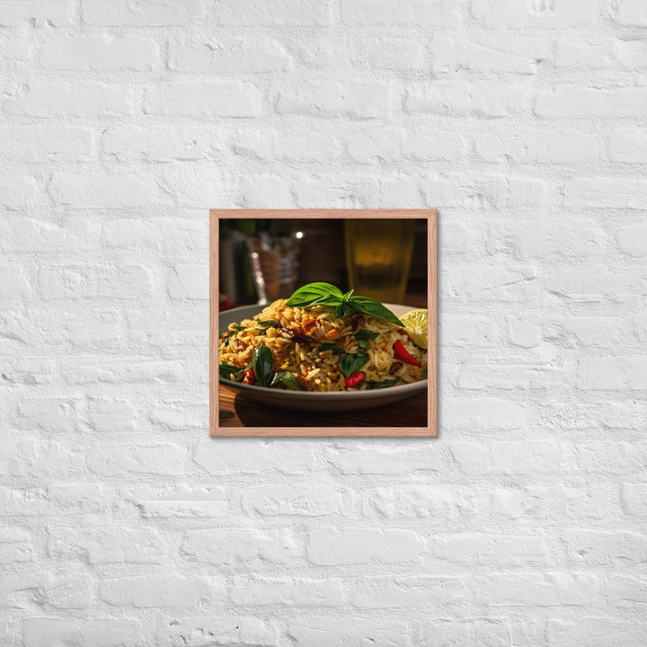 Thai Basil Fried Rice Framed poster 🤤 from Yumify.AI