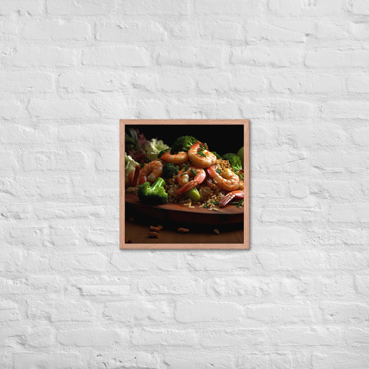 Shrimp Fried Rice Framed poster 🤤 from Yumify.AI