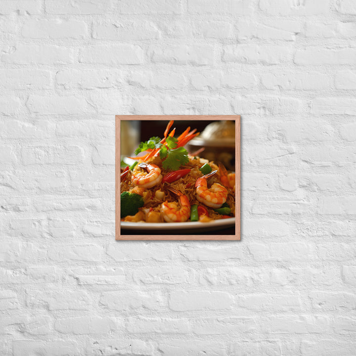 Seafood Fried Rice Framed poster 🤤 from Yumify.AI