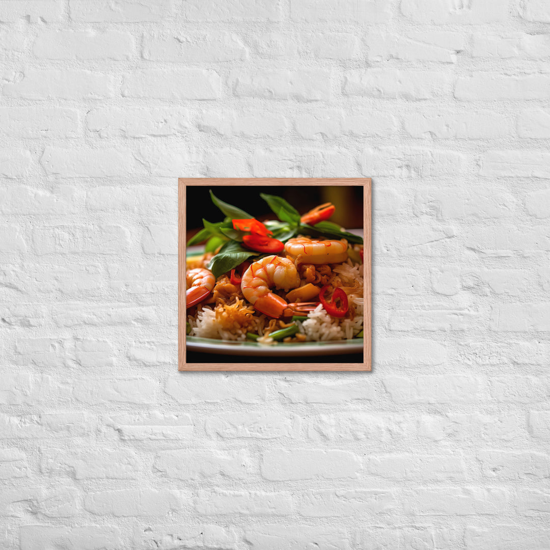 Seafood Fried Rice Framed poster 🤤 from Yumify.AI