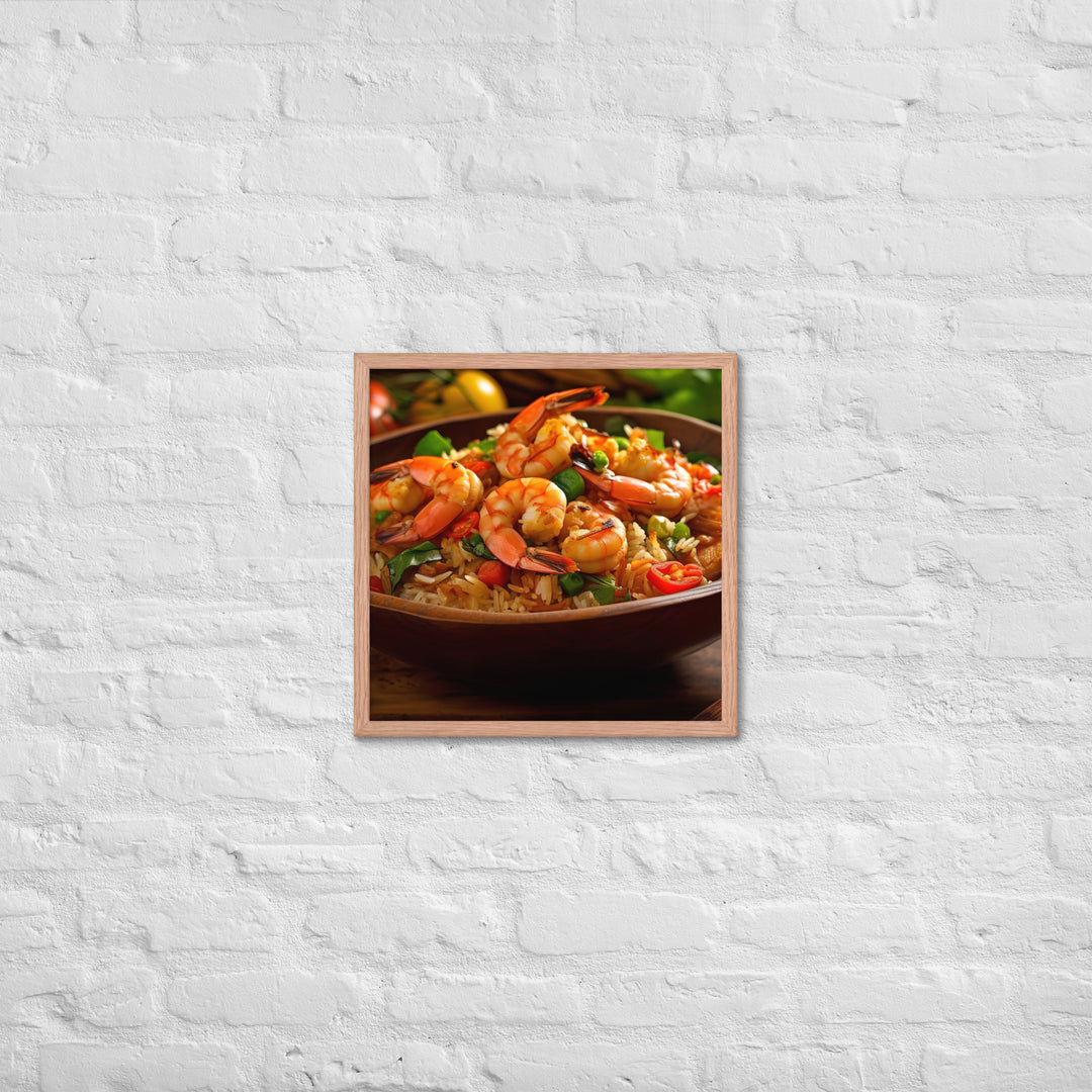 Seafood Fried Rice Framed poster 🤤 from Yumify.AI