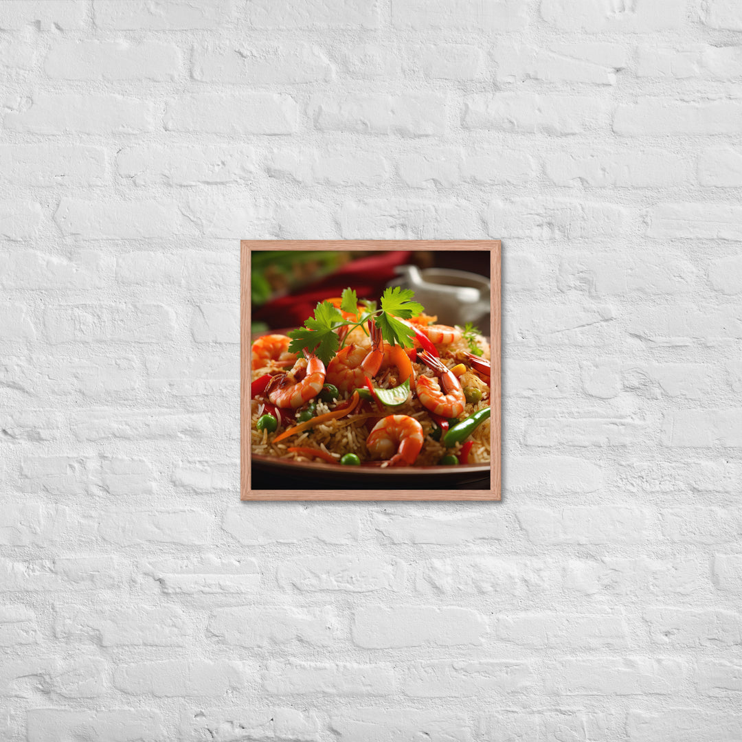 Seafood Fried Rice Framed poster 🤤 from Yumify.AI