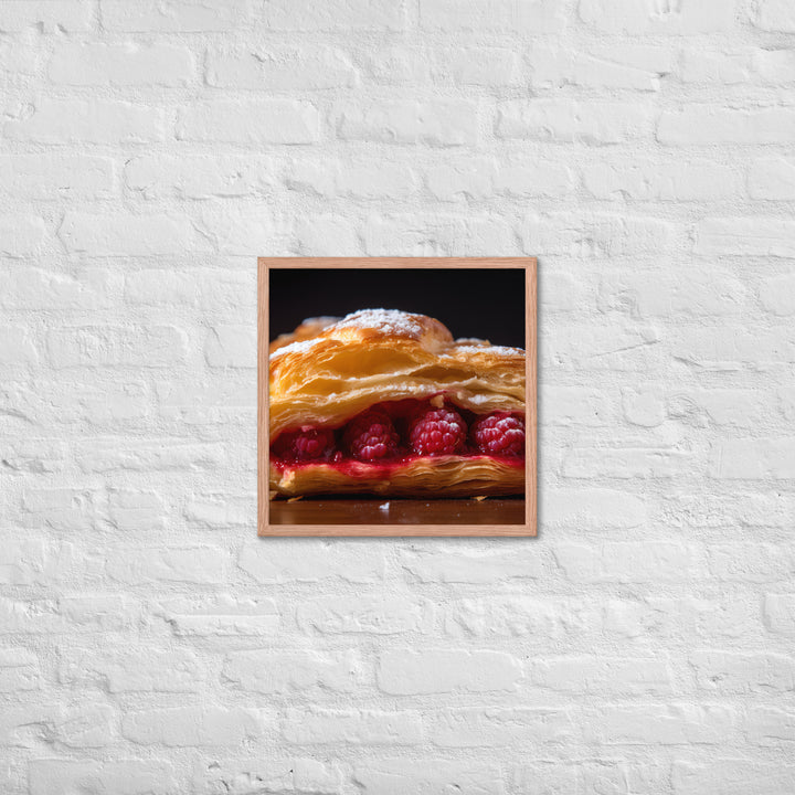 Raspberry Croissant Framed poster 🤤 from Yumify.AI