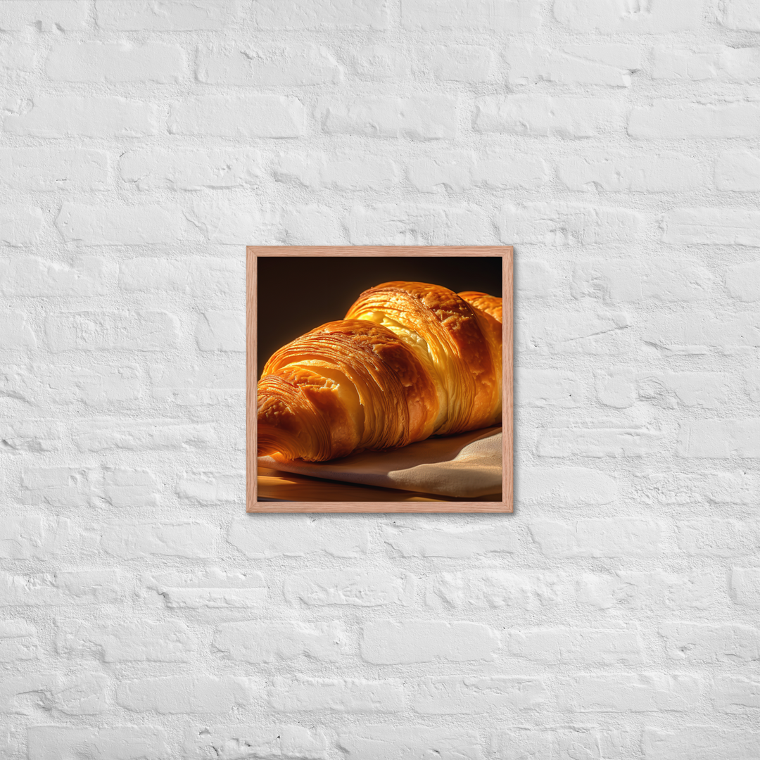 Plain Croissant Framed poster 🤤 from Yumify.AI