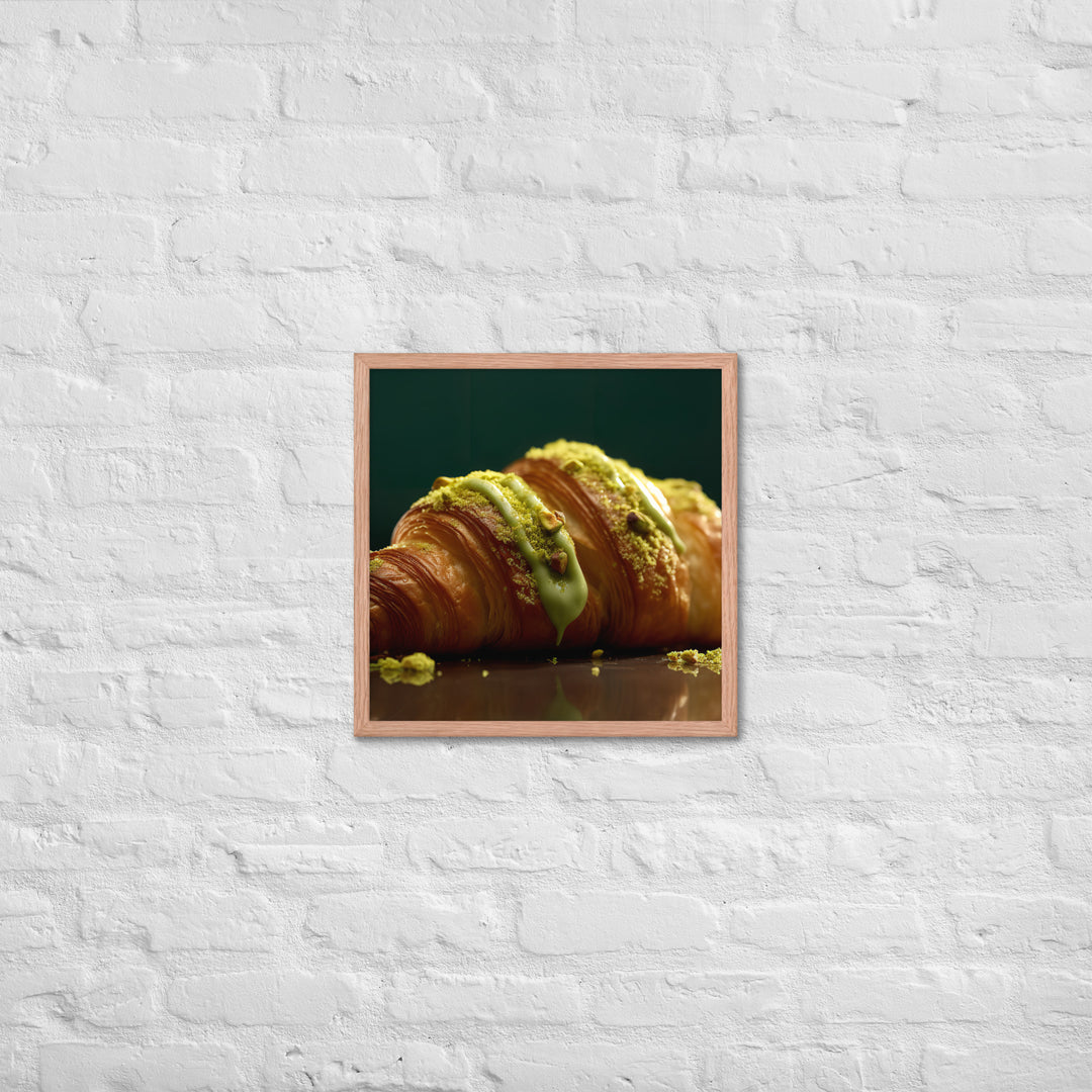 Pistachio Croissant Framed poster 🤤 from Yumify.AI