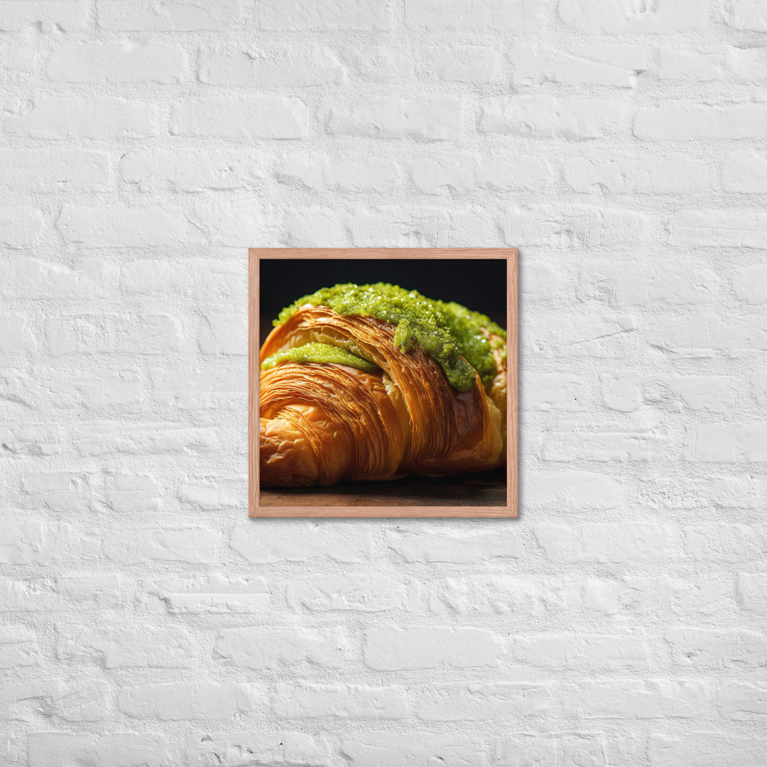 Matcha Croissant Framed poster 🤤 from Yumify.AI