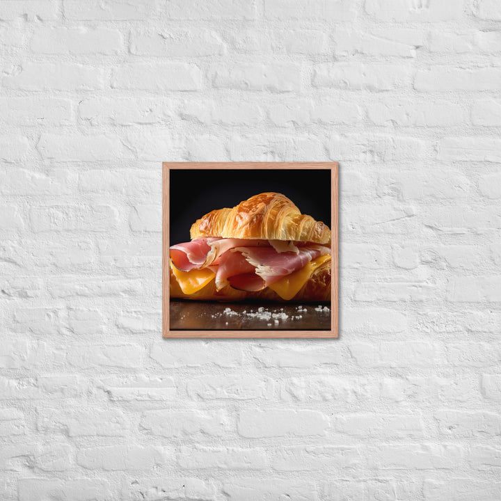 Ham and Cheese Croissant Framed poster 🤤 from Yumify.AI