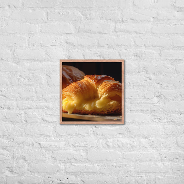 Custard filled Croissant Framed poster 🤤 from Yumify.AI