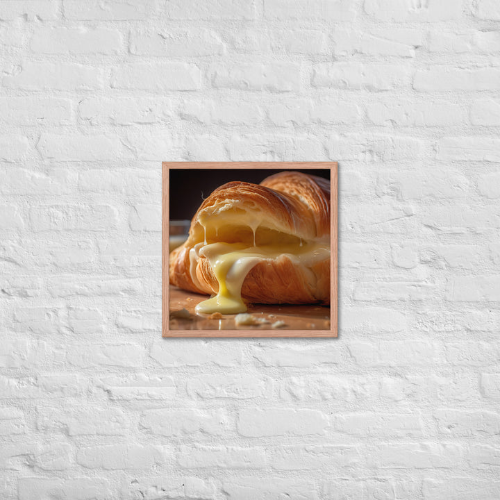 Custard filled Croissant Framed poster 🤤 from Yumify.AI