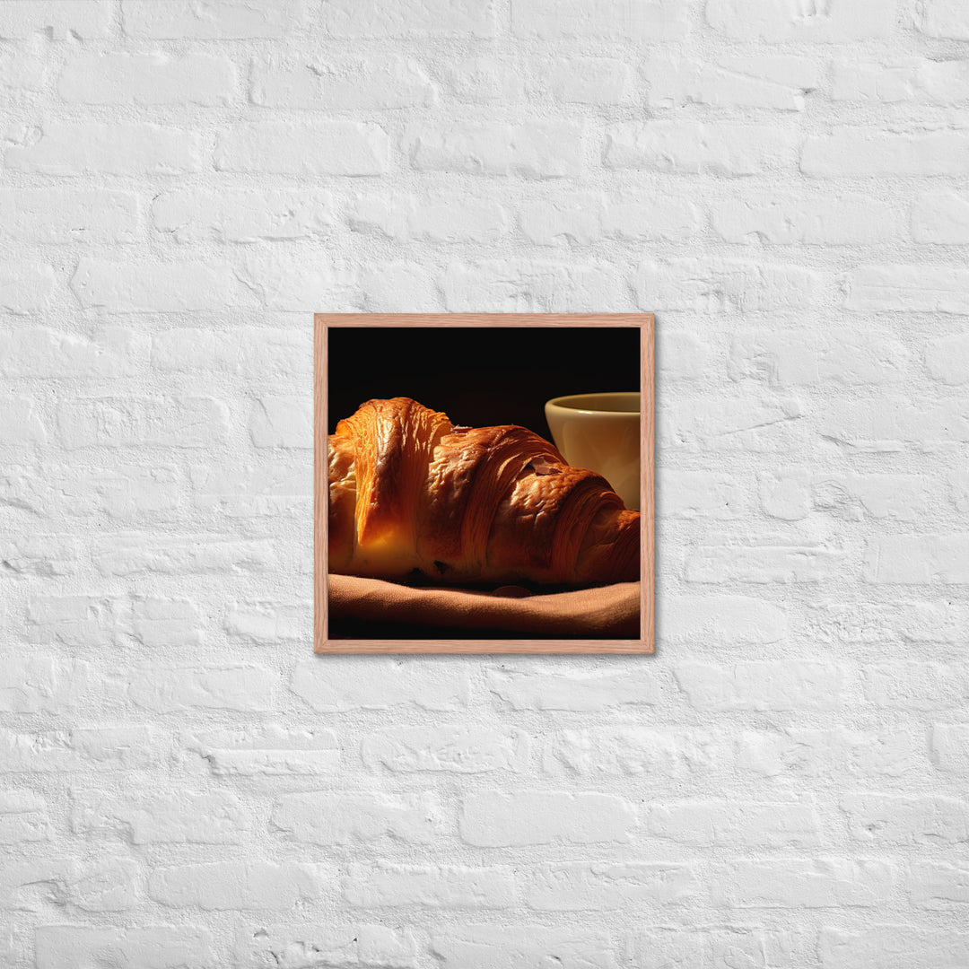 Chocolate Croissant Framed poster 🤤 from Yumify.AI