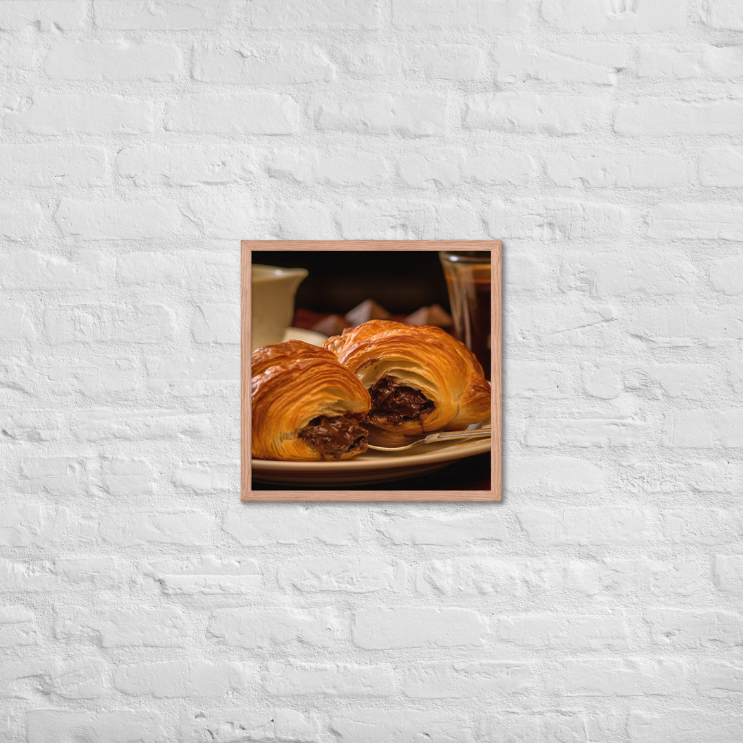 Chocolate Croissant Framed poster 🤤 from Yumify.AI