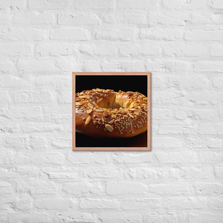 Whole Wheat Bagel Framed poster 🤤 from Yumify.AI