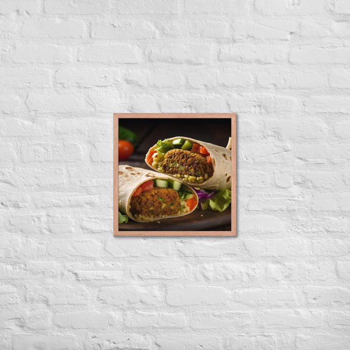 Spicy Falafel Wrap Framed poster 🤤 from Yumify.AI