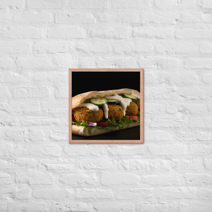 Falafel Sandwich Framed poster 🤤 from Yumify.AI