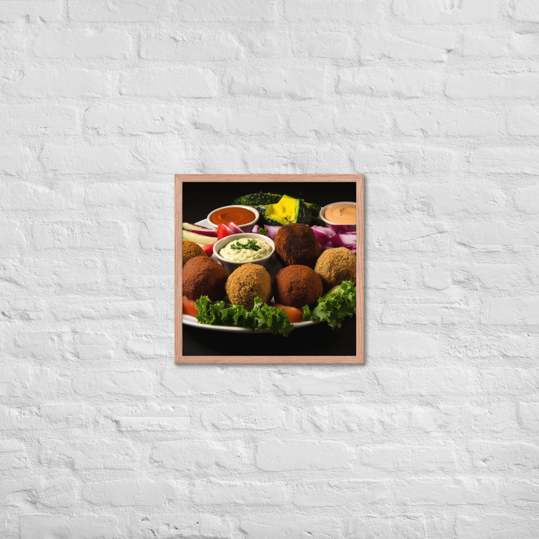 Falafel Platter Framed poster 🤤 from Yumify.AI