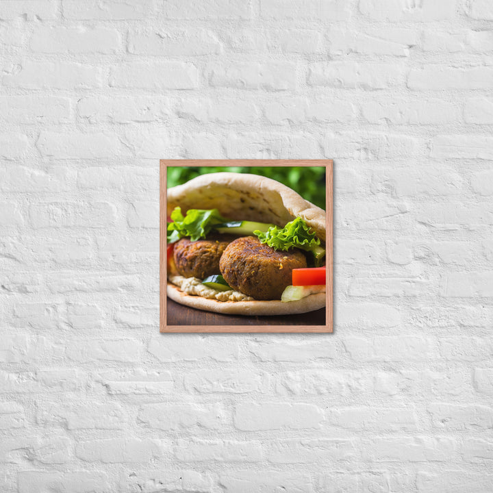 Delicious Falafel Pita Framed poster 🤤 from Yumify.AI