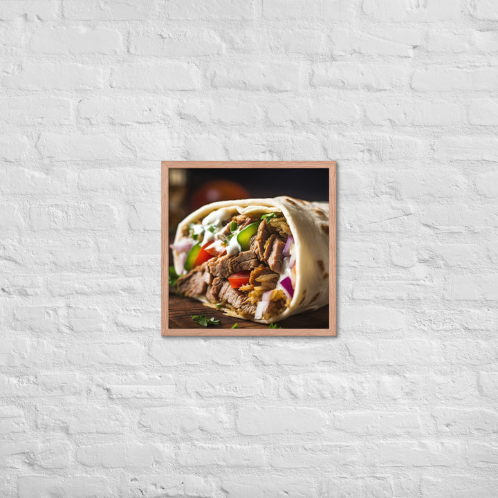 Shawarma Delight Framed poster 🤤 from Yumify.AI