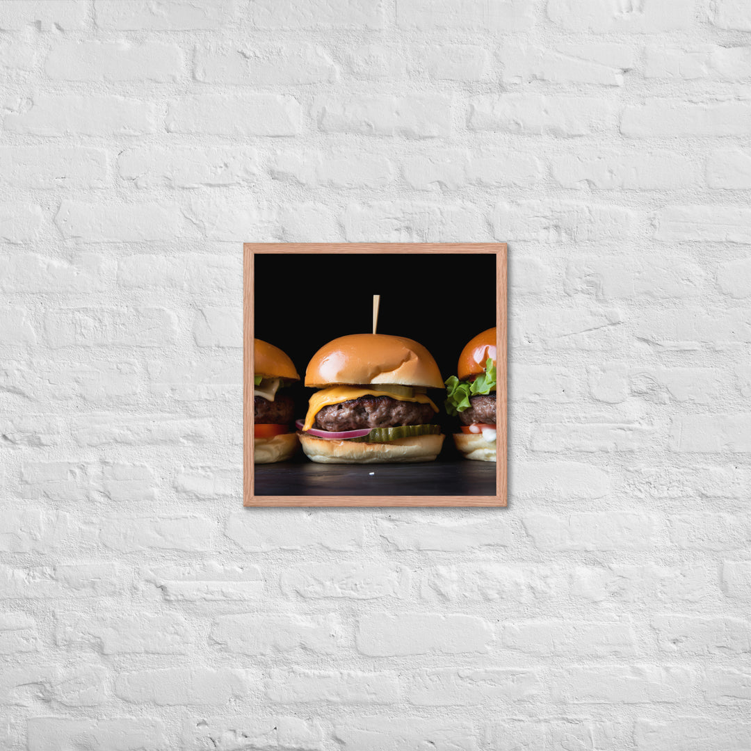 Slider Burgers Framed poster 🤤 from Yumify.AI