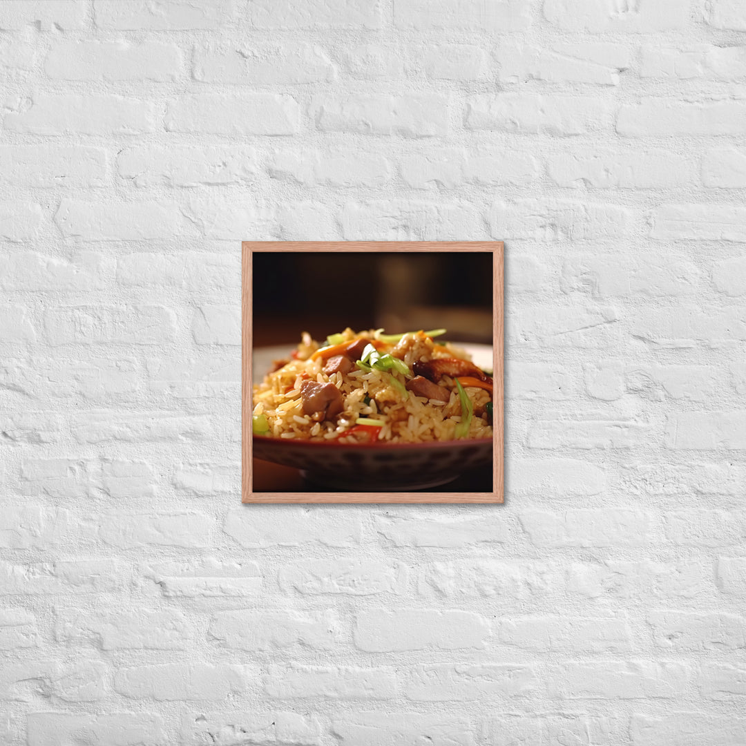 Yangzhou Fried Rice Framed poster 🤤 from Yumify.AI