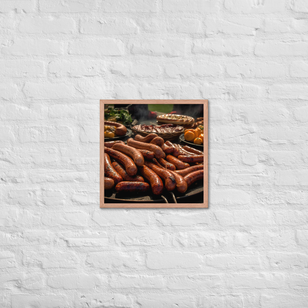 Sausage Framed poster 🤤 from Yumify.AI