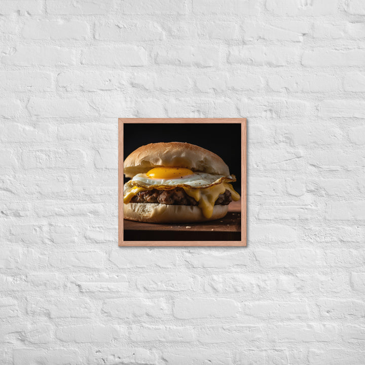 Sausage Breakfast Sandwich Framed poster 🤤 from Yumify.AI