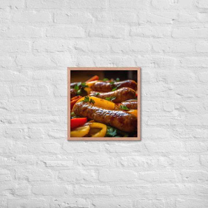 Sausage and Peppers Framed poster 🤤 from Yumify.AI