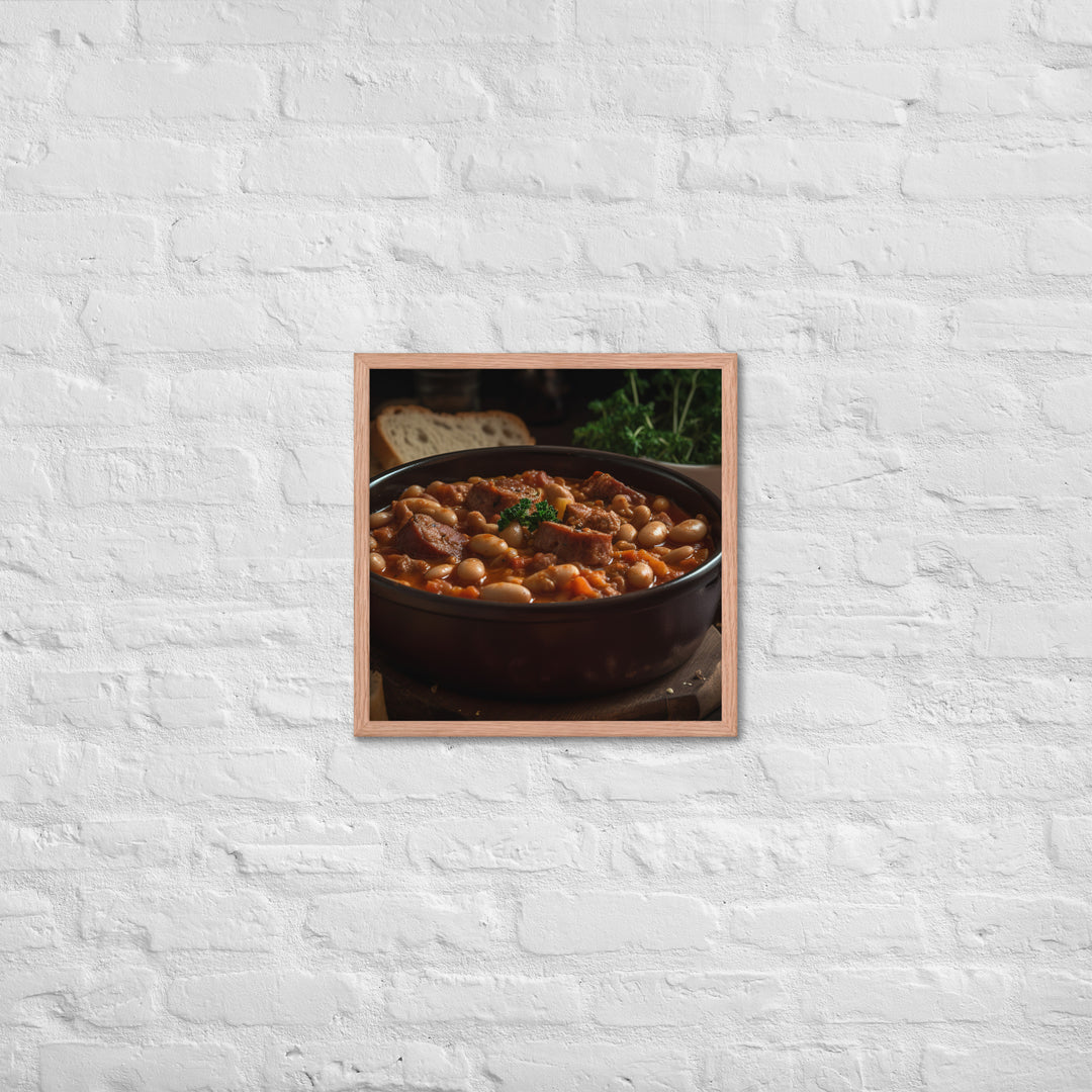 Sausage and Bean Stew Framed poster 🤤 from Yumify.AI