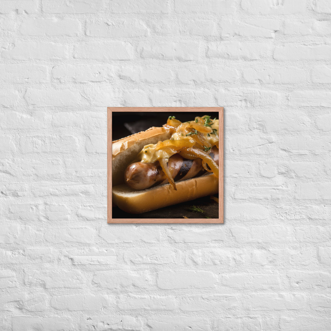 Grilled Bratwurst Framed poster 🤤 from Yumify.AI