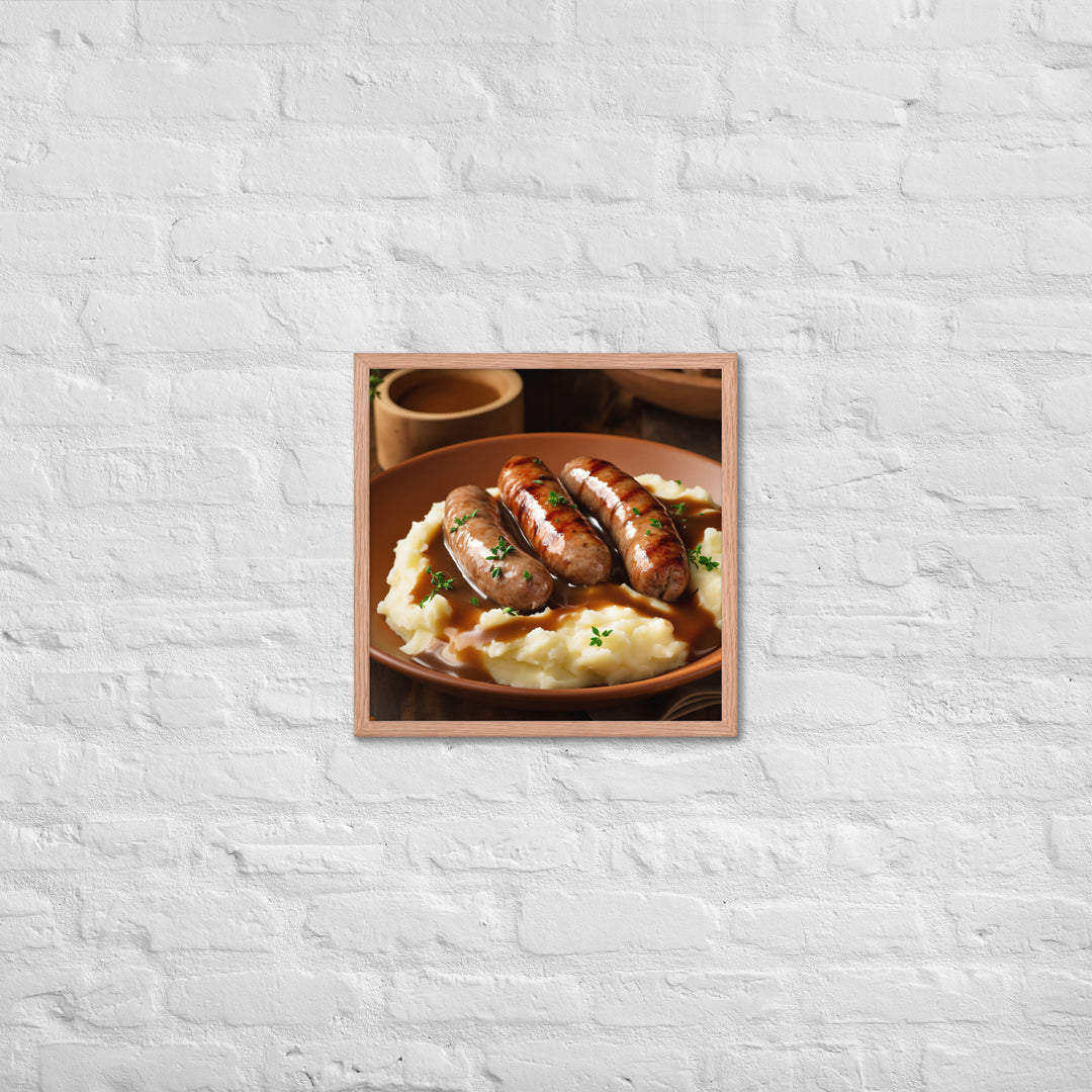 Bangers and Mash Framed poster 🤤 from Yumify.AI