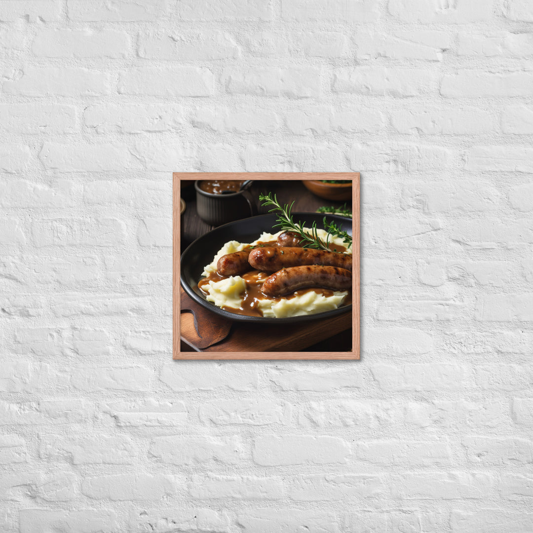 Bangers and Mash Framed poster 🤤 from Yumify.AI