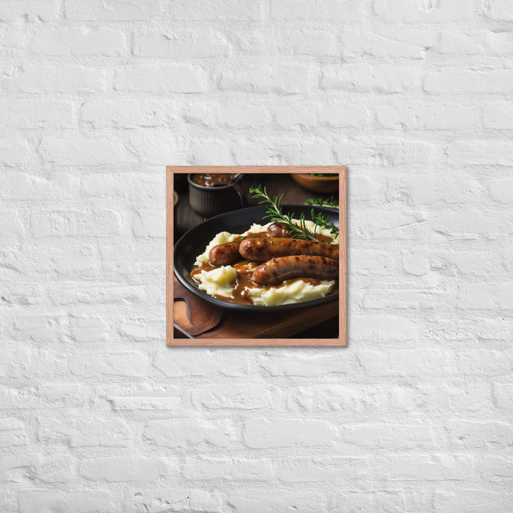 Bangers and Mash Framed poster 🤤 from Yumify.AI